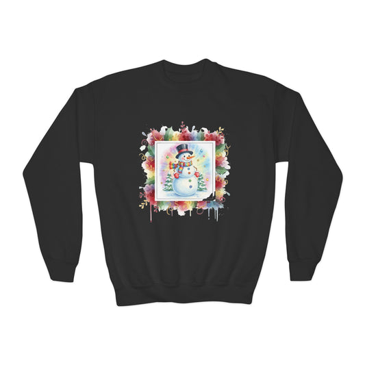 Snowman Youth Crewneck Sweatshirt - Cozy Holiday Apparel