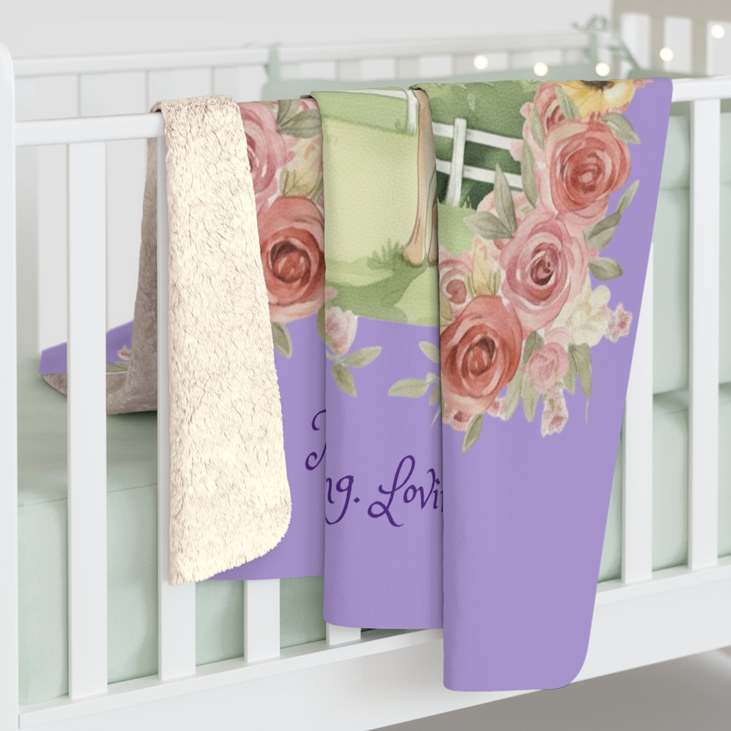 The Molly- Inspirational Sherpa Fleece Blanket - Awe-inspiring. Loving. Joyous - Kentucky Hills Floral Design