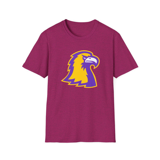 Golden Eagle Mascot Pink Out T-Shirt — Purple & Gold School Spirit Tee