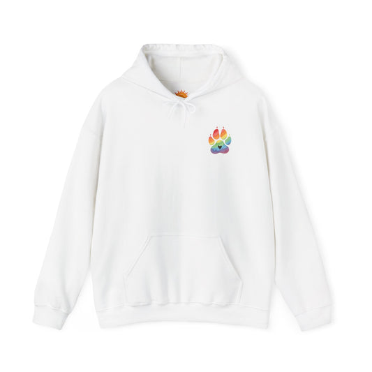 German Shepherd Rainbow Paw Hoodie --Pet Lover Sweatshirt --Front and Back--Kindness Ripples