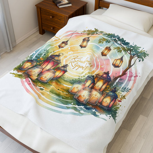 Kindness Ripples Velveteen Plush Blanket - Cozy Decorative Throw for Home