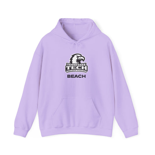 TN Tech Beach Eagle Hoodie — Retro Athletic Logo Pullover