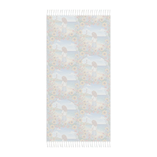 The Audrey - Boho Beach Towel - Floral Sunflower Design for Outdoor Fun