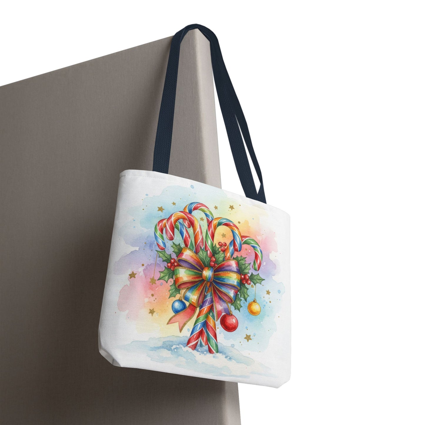 Festive Candy Cane Tote Bag