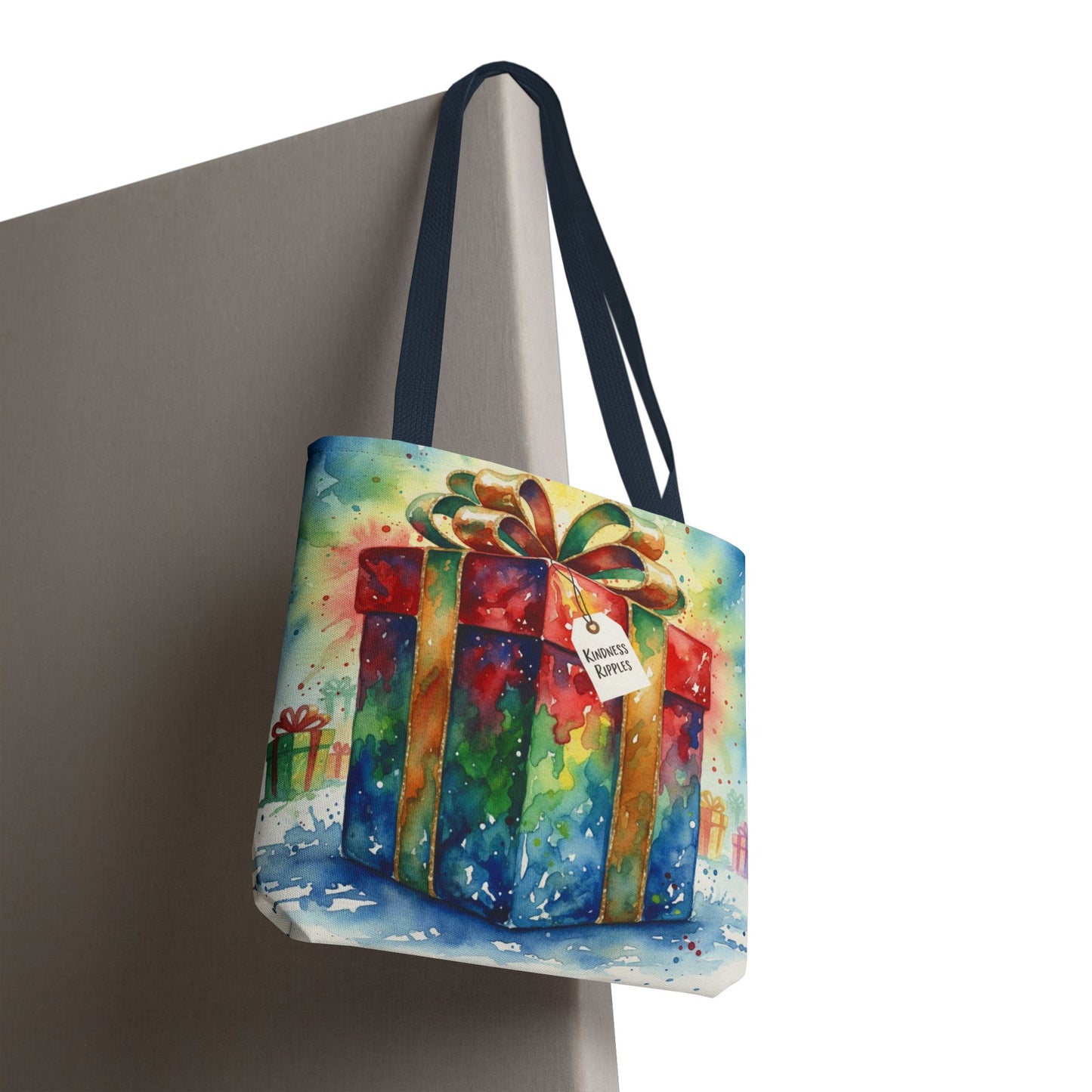 Colorful Gift Tote Bag - Perfect for Holidays & Celebrations -Simple message of Kindness - Reusable