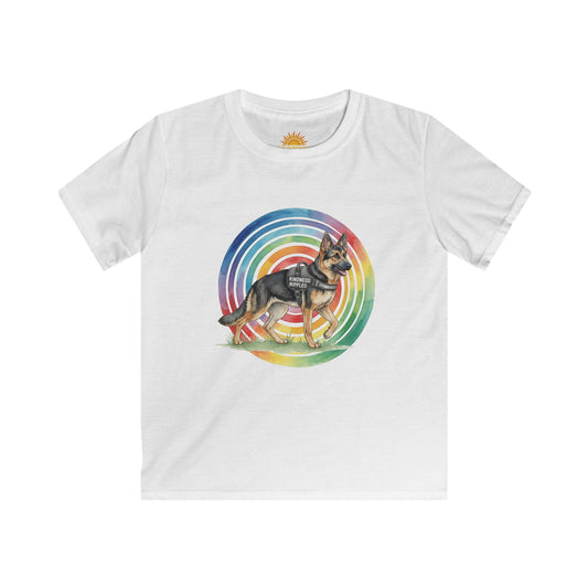 Kids Tee — German Shepherd Rainbow Graphic - Kindness Ripples