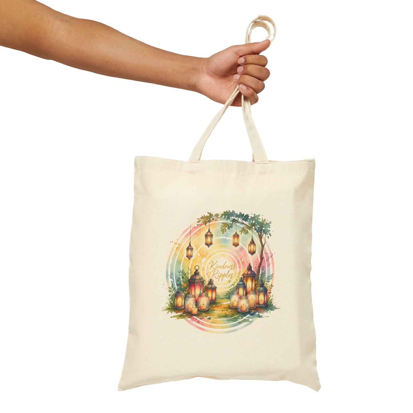 Festival Lights Cotton Canvas Tote Bag