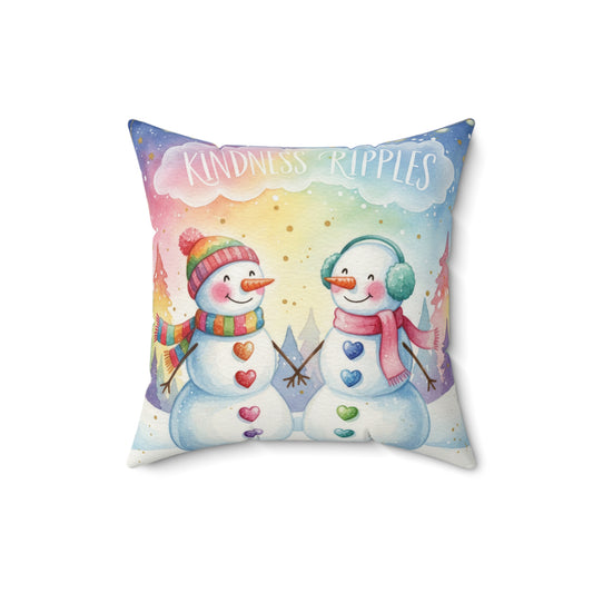 Christmas Snowman Pillow | Kindness Ripples Decor -Couples First Christmas-Newlywed Holidays