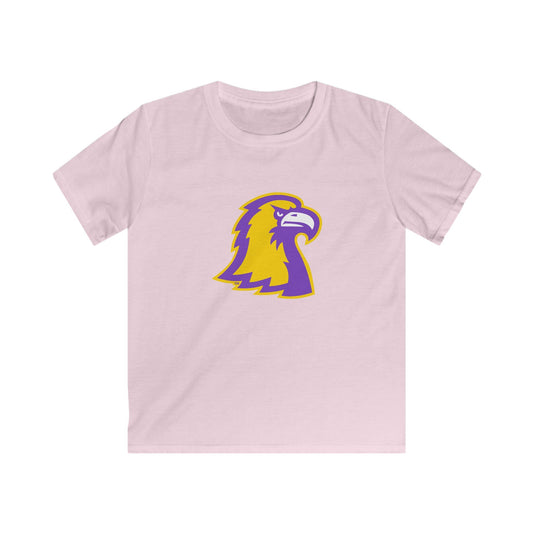 Kids Golden Eagle Mascot T‑Shirt — Purple & Gold School Spirit Tee TN Tech