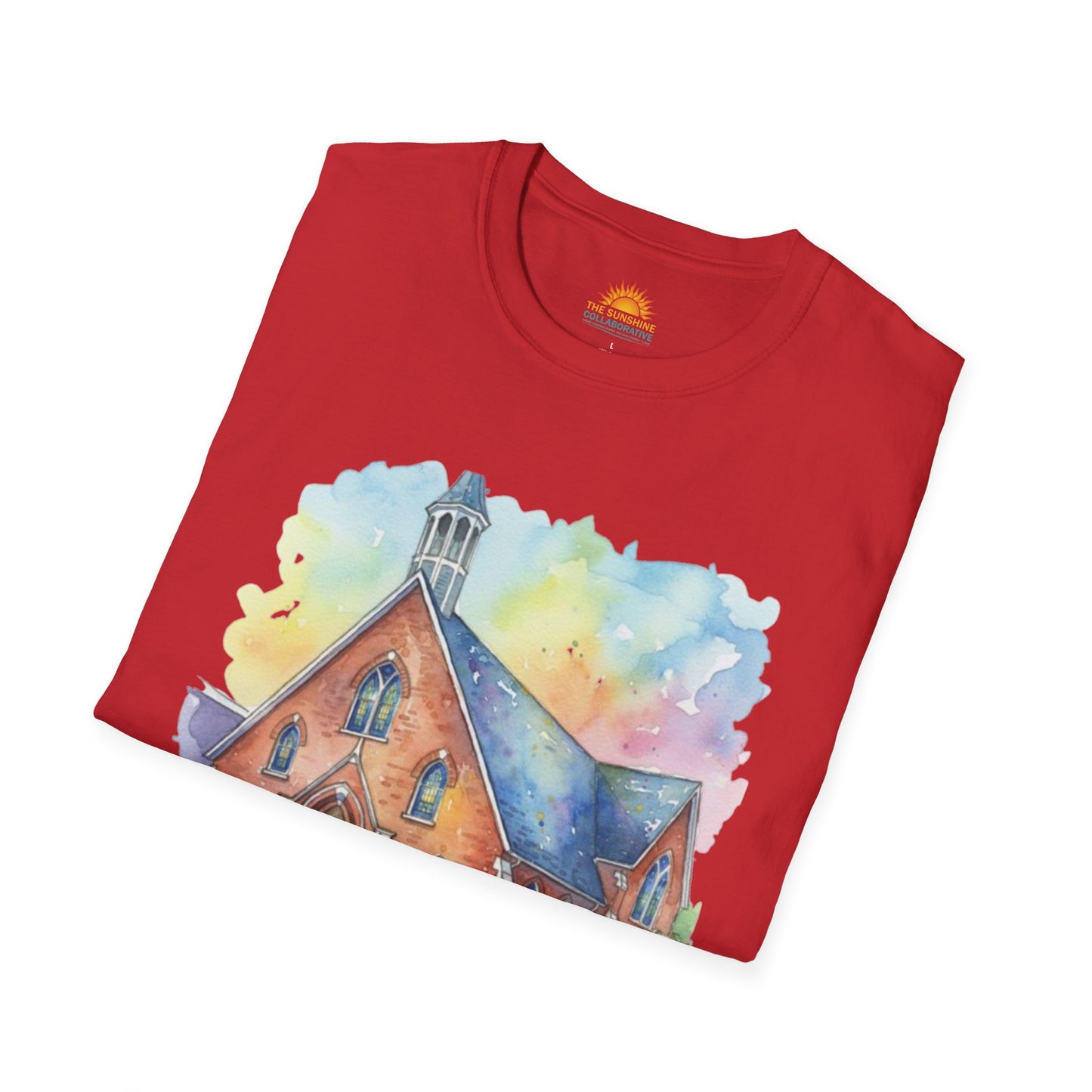 Watercolor Church Unisex Softstyle T-Shirt - Homage to the St. William Community