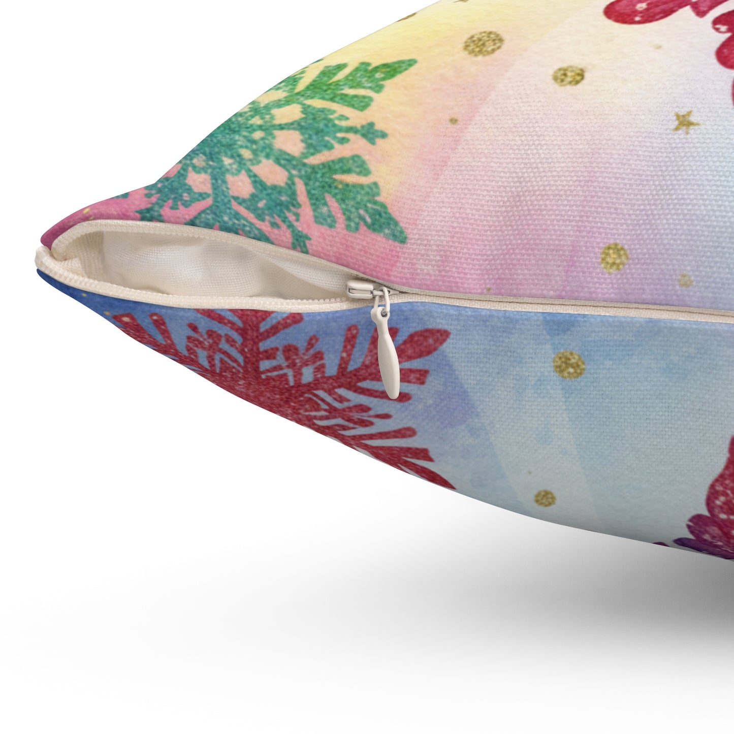 Colorful Kindness Ripples Snowflake Pillow