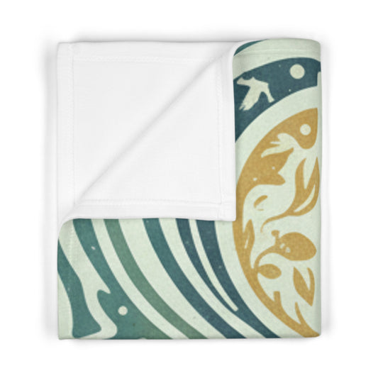 Kindness Ripples Soft Fleece Baby Blanket, Cozy Baby Gift, Nursery Decor, Newborn Blanket, Baby Shower Gift, Eco-Friendly Throw