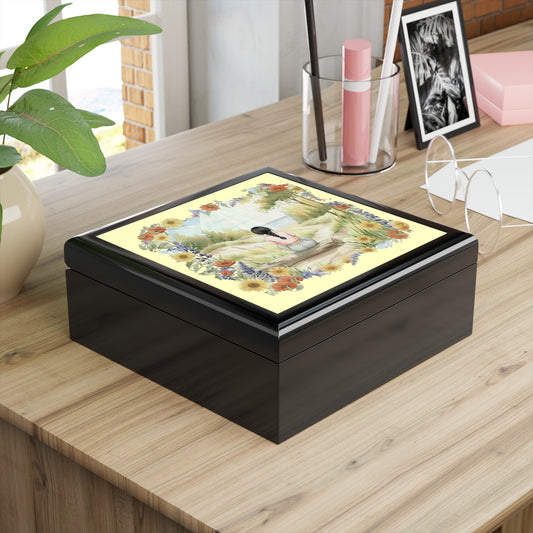 The Ellie- Peace in Nature Jewelry Box with Floral Design for Treasure Storage