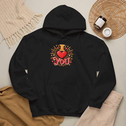 I Love You Graphic Hoodie