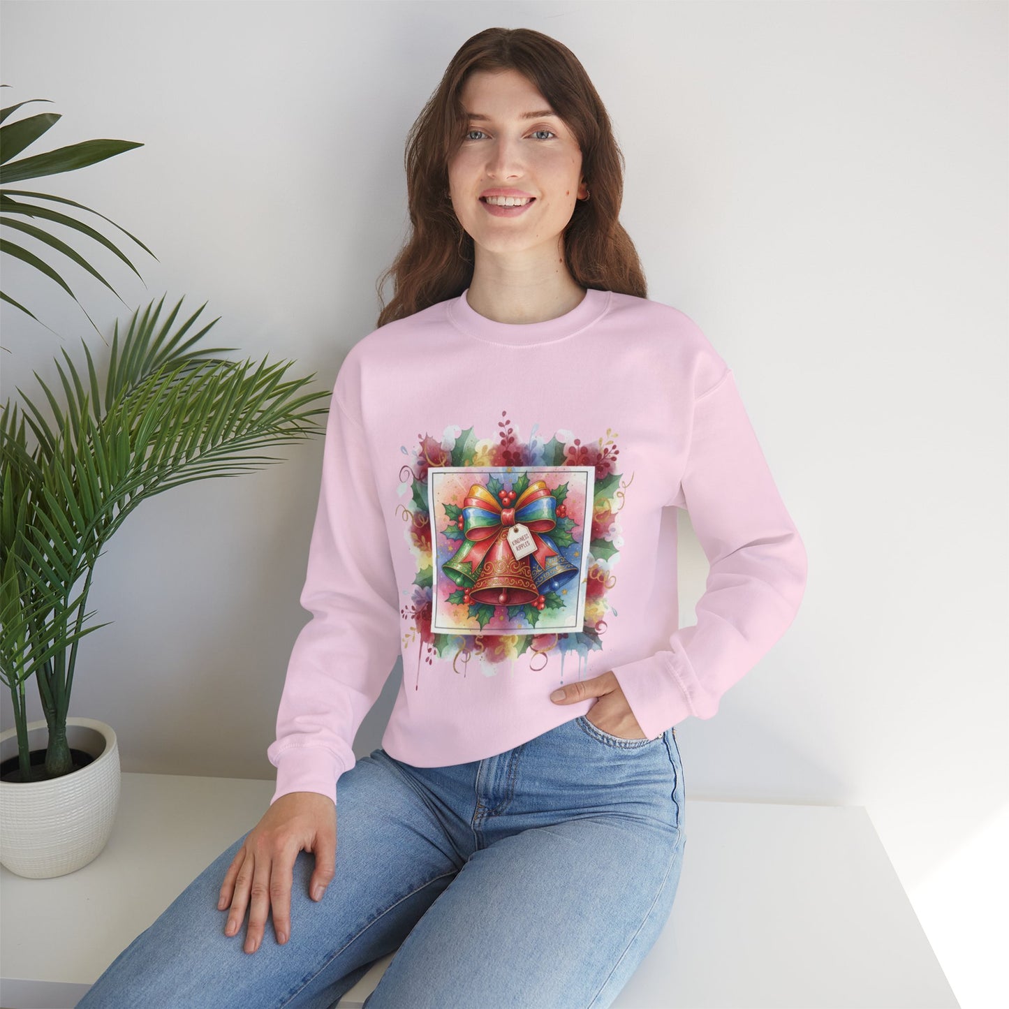 Christmas Bell Crewneck Sweatshirt | Festive Holiday Apparel