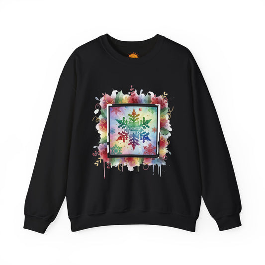 Rainbow Snowflake Kindness Crewneck Sweatshirt