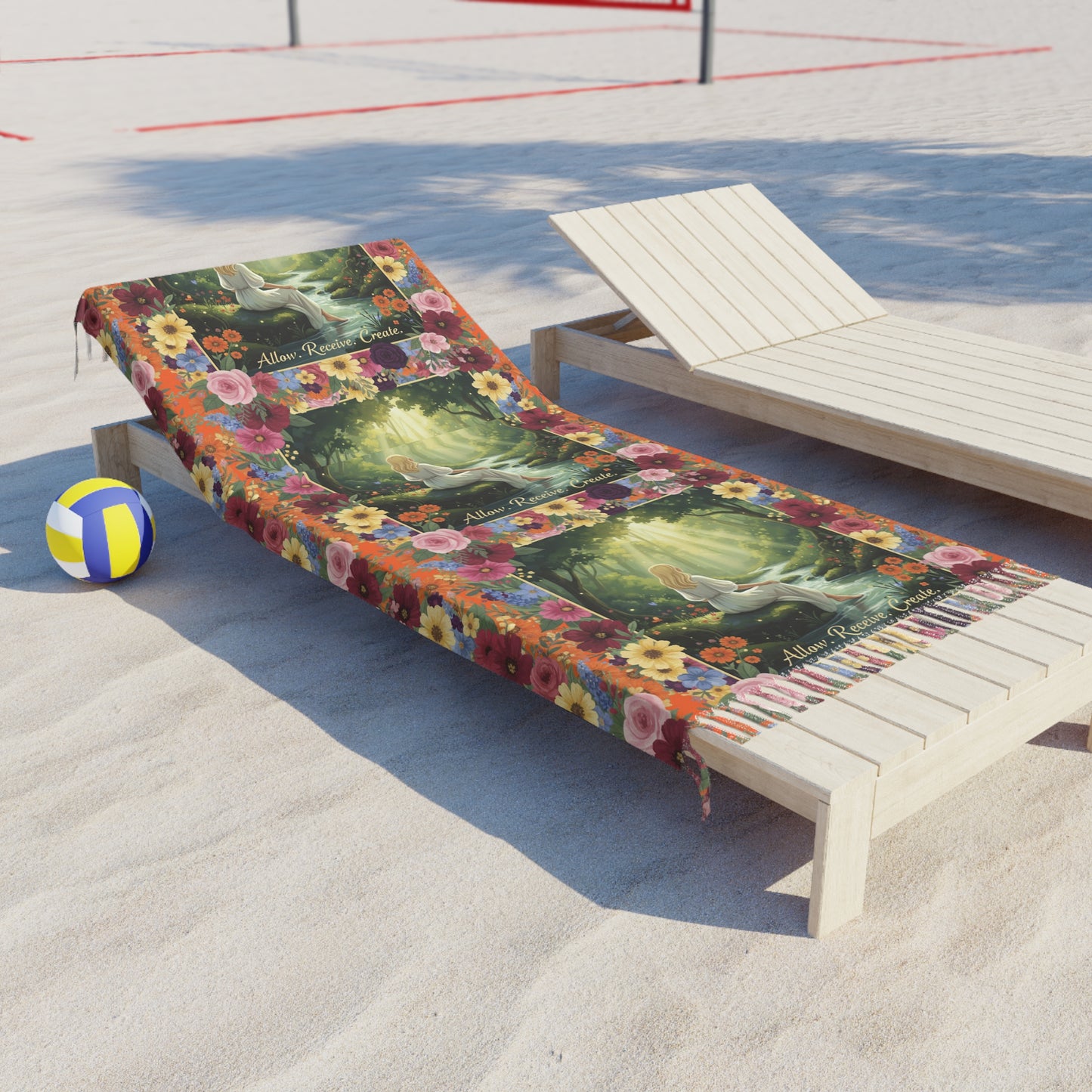 The Amanda - Boho Floral Beach Blanket - Embrace Nature's Serenity