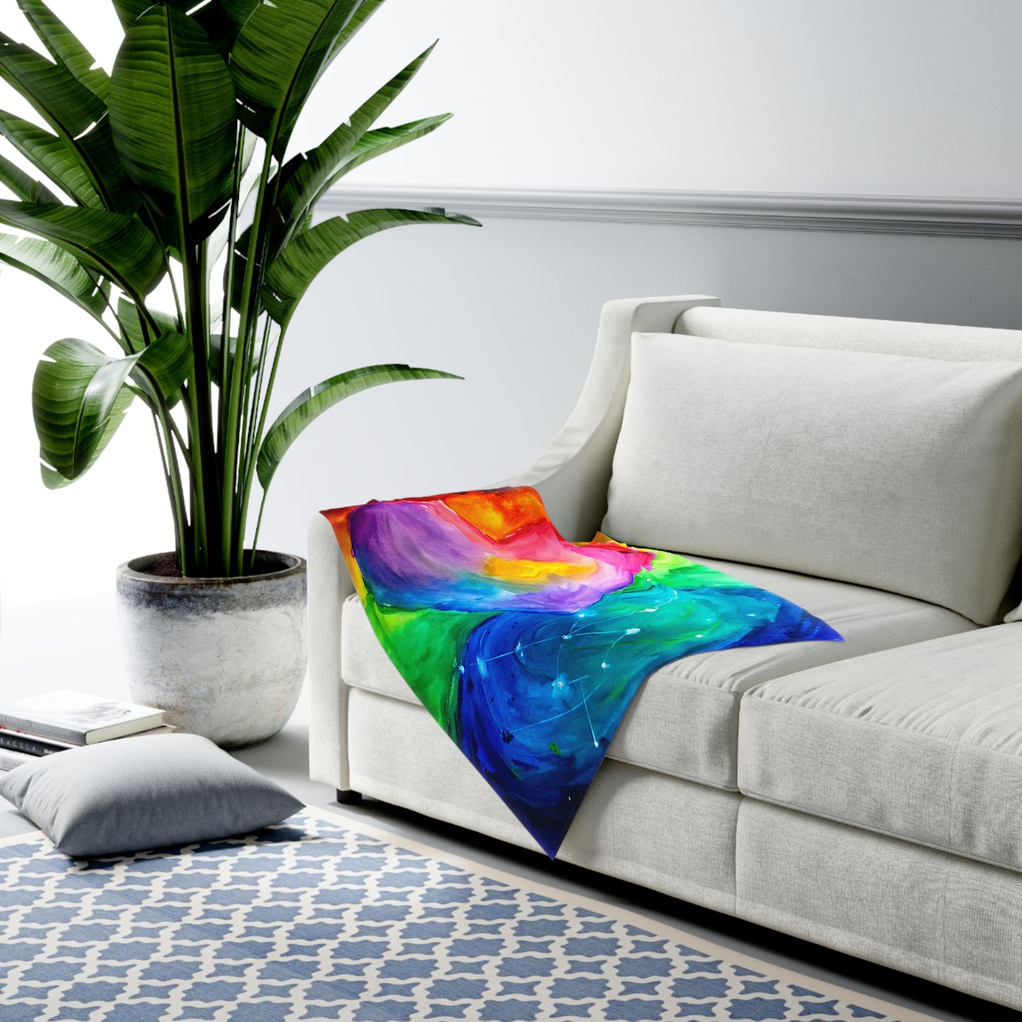 Vibrant Heart Baby Swaddle Blanket - Soft, Colorful Love - Kindness Ripples