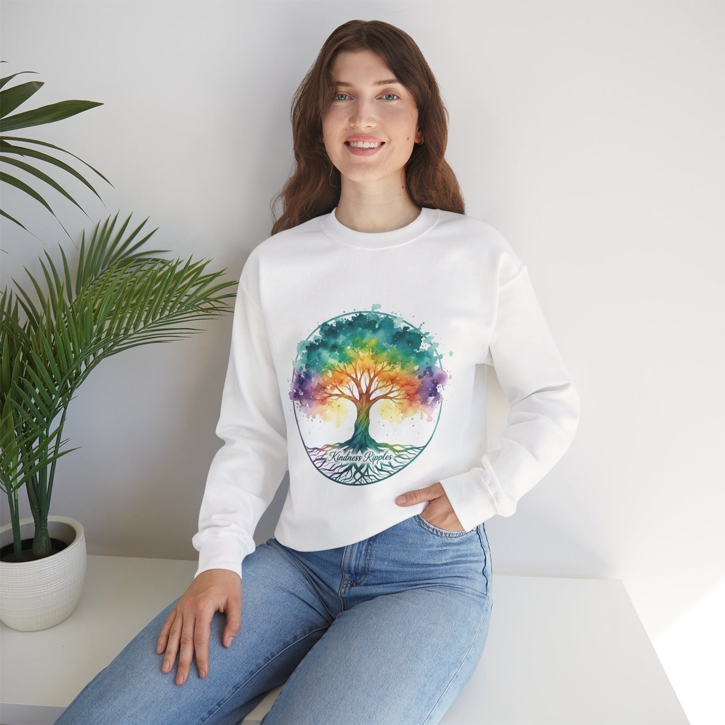 Colorful Tree of Life Crewneck Sweatshirt