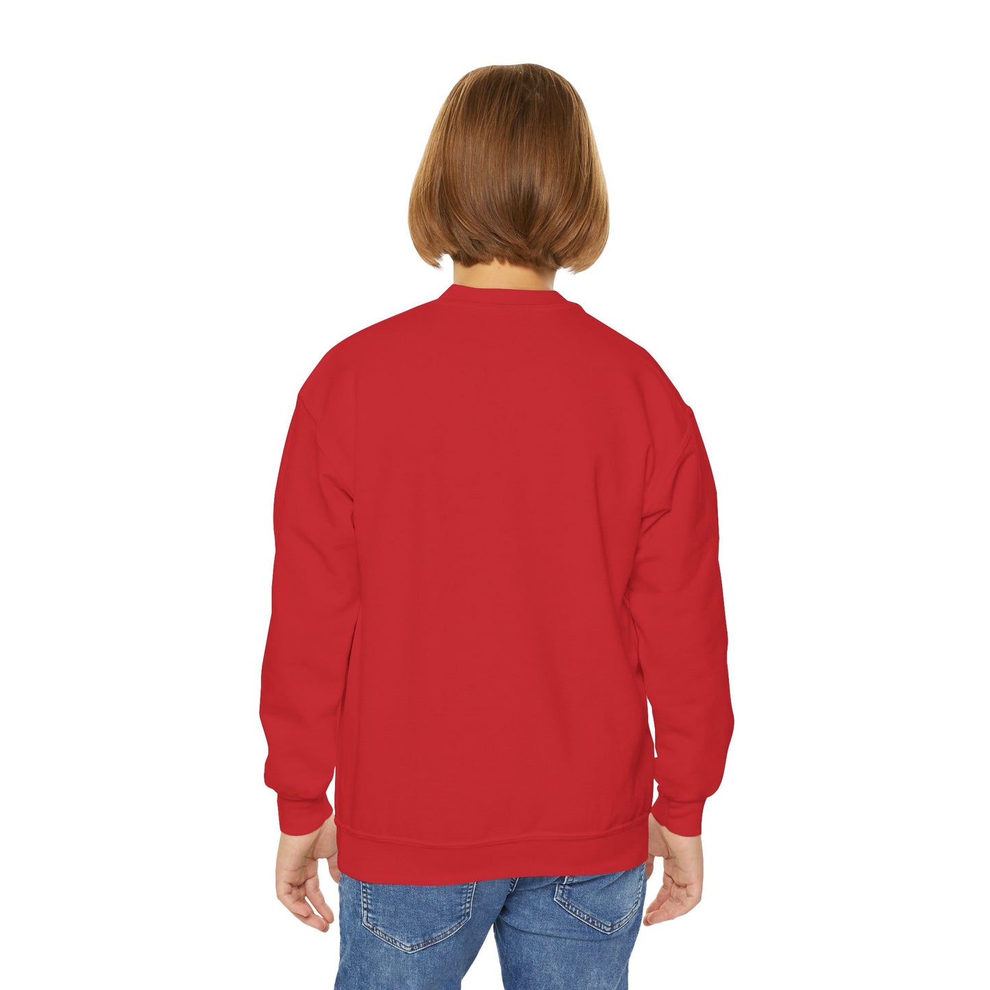 Cute Gingerbread Youth Crewneck Sweatshirt for Holiday Cheer