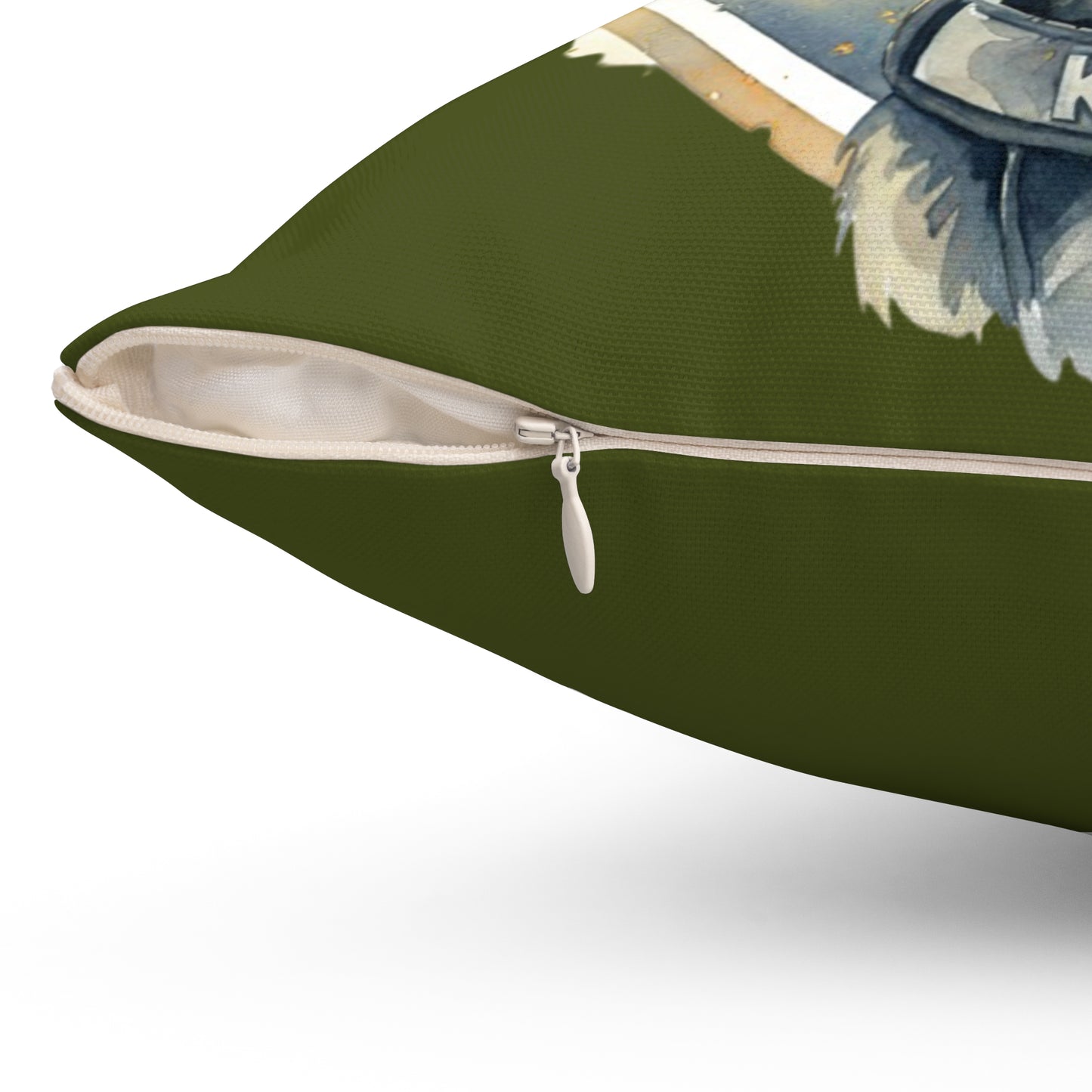 K9 German Shepherd Decorative Pillow – Military Green Dog Lover Throw Pillow