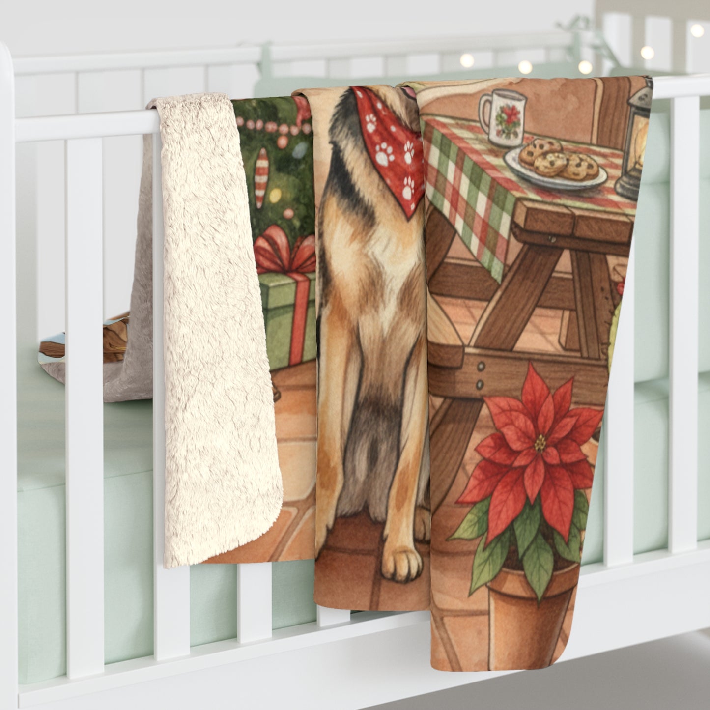 Sherpa Fleece Blanket - The Protector German Shepherd