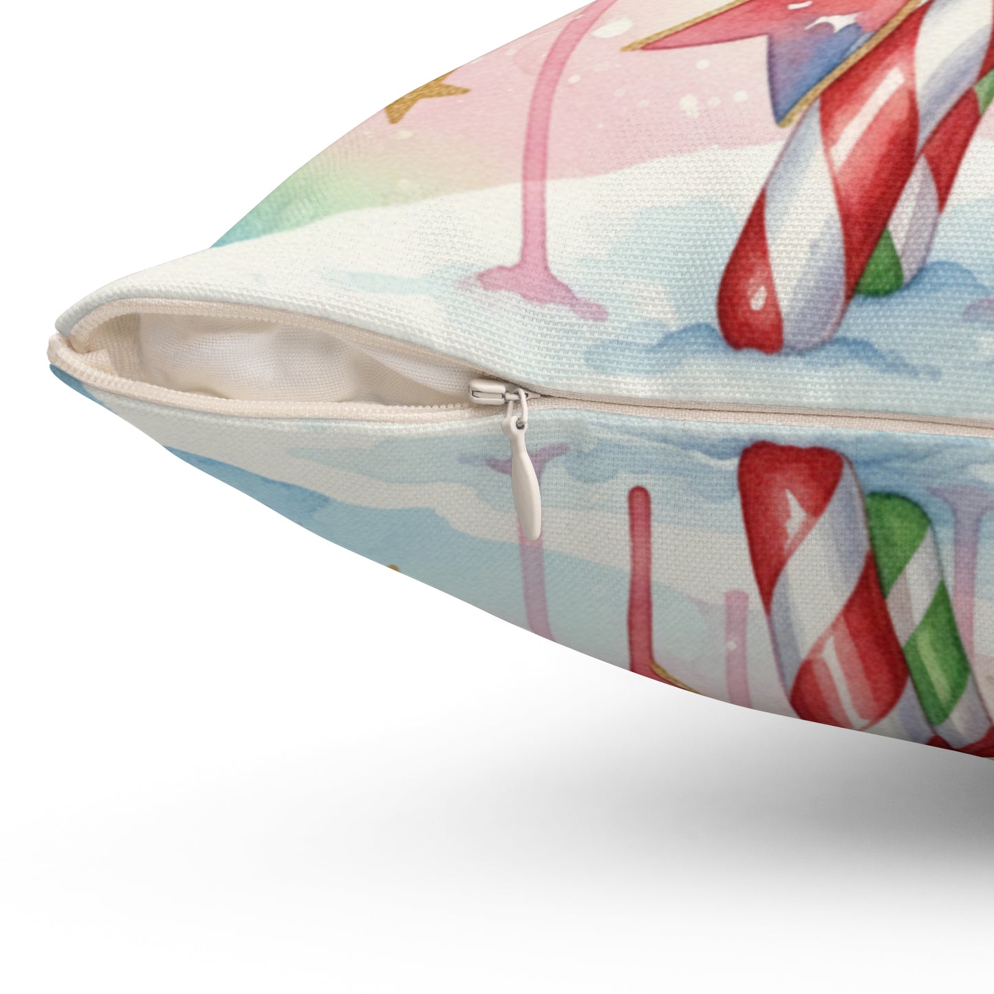 Christmas Candy Cane Decorative Pillow