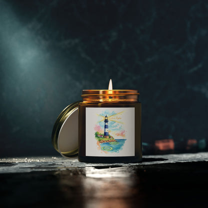 Lighthouse Scented Candle Collection - Coconut Apricot Wax (4oz)