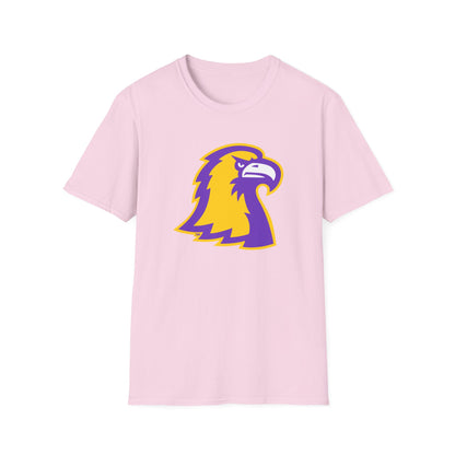 Golden Eagle Mascot Pink Out T-Shirt — Purple & Gold School Spirit Tee