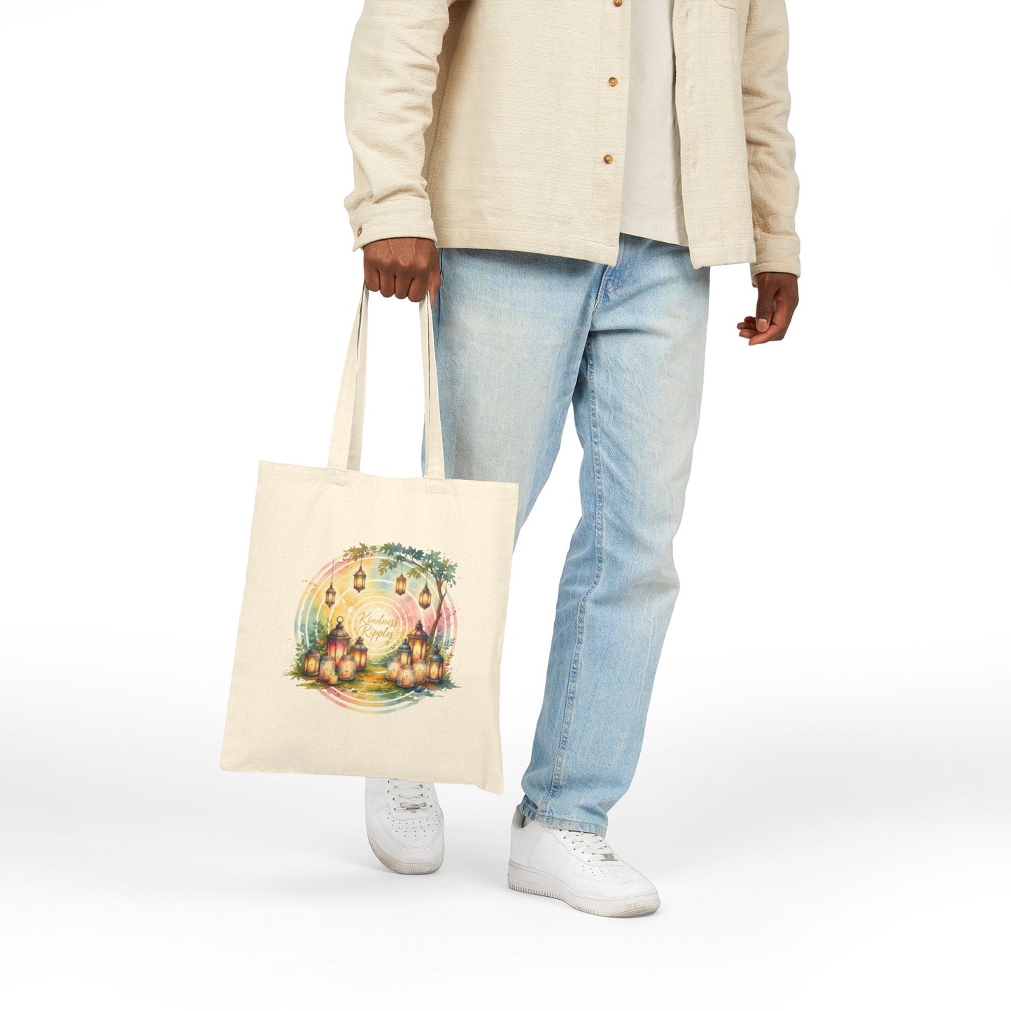 Festival Lights Cotton Canvas Tote Bag