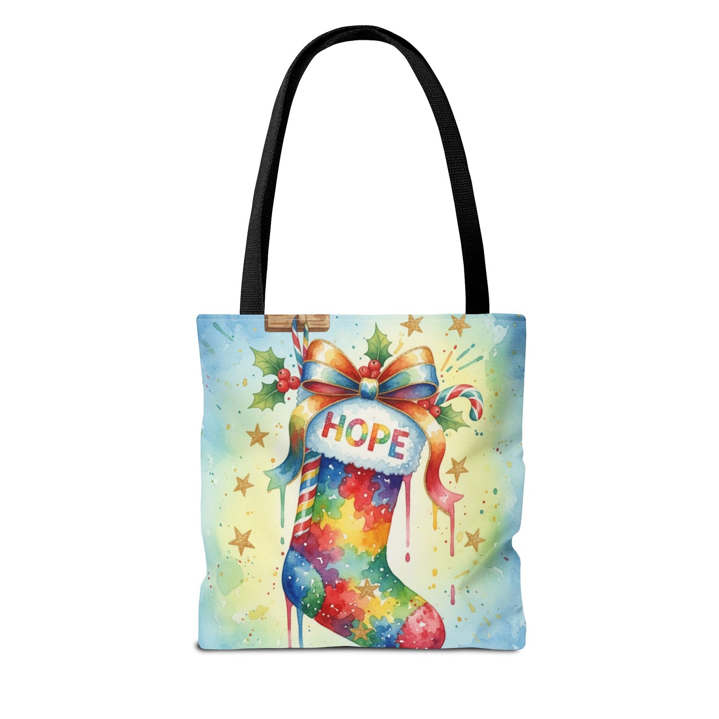 Colorful Holiday Hope Tote Bag