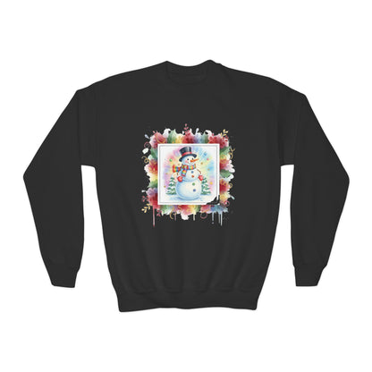 Snowman Youth Crewneck Sweatshirt - Cozy Holiday Apparel