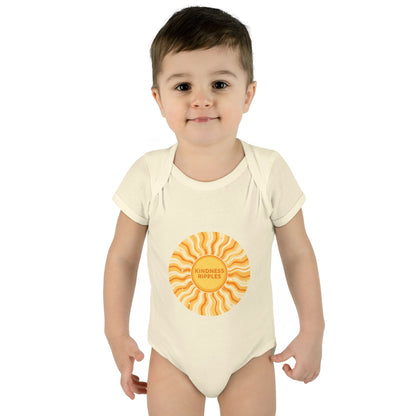 Sunshine Infant Bodysuit - "Mindfulness Ripple" Design for Newborns