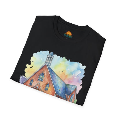 Watercolor Church Unisex Softstyle T-Shirt - Homage to the St. William Community