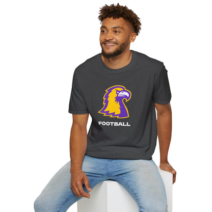 Eagle Football Team T-Shirt — Purple & Gold Mascot Tee