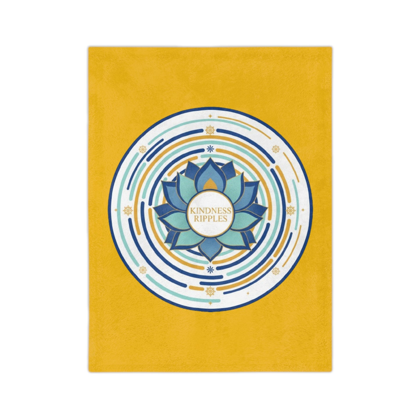 Cozy Velveteen Microfiber Blanket, Soft Throw for Meditation, Kindness Ripples Decor, Gift for Baby, Gift for Yoga Lovers, Home Comfort