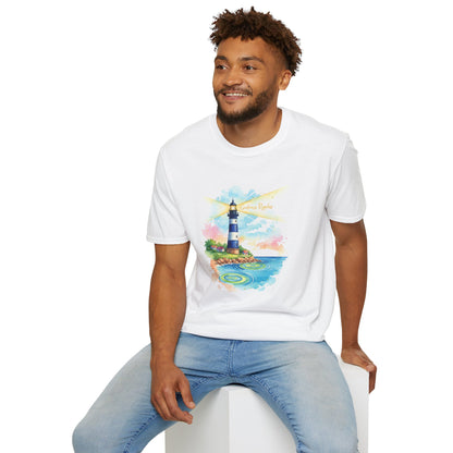 Lighthouse Inspired Unisex Softstyle T-Shirt - Perfect for Beach Lovers