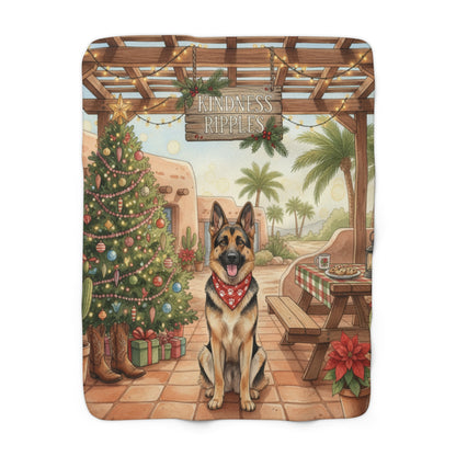 Sherpa Fleece Blanket - The Protector German Shepherd