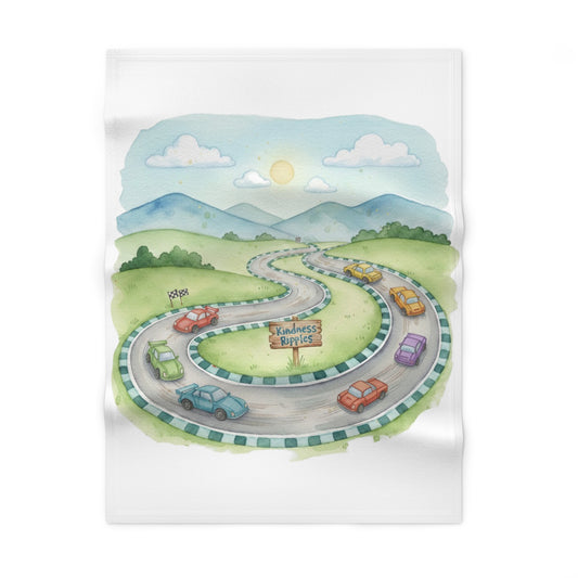 Race Cars Soft Fleece Baby Blanket - Perfect for Little Dreamers