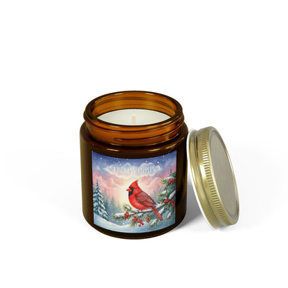Holiday Scented Candle with Cardinal Design