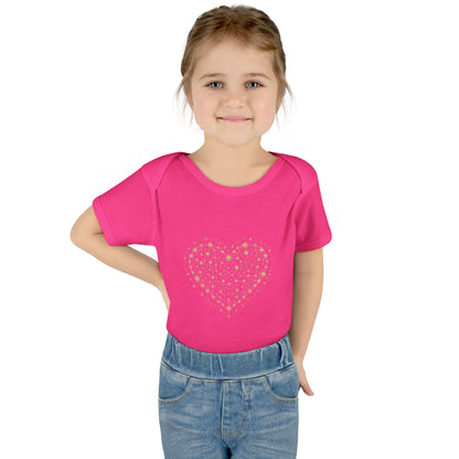 Heart Star Pattern Infant Bodysuit