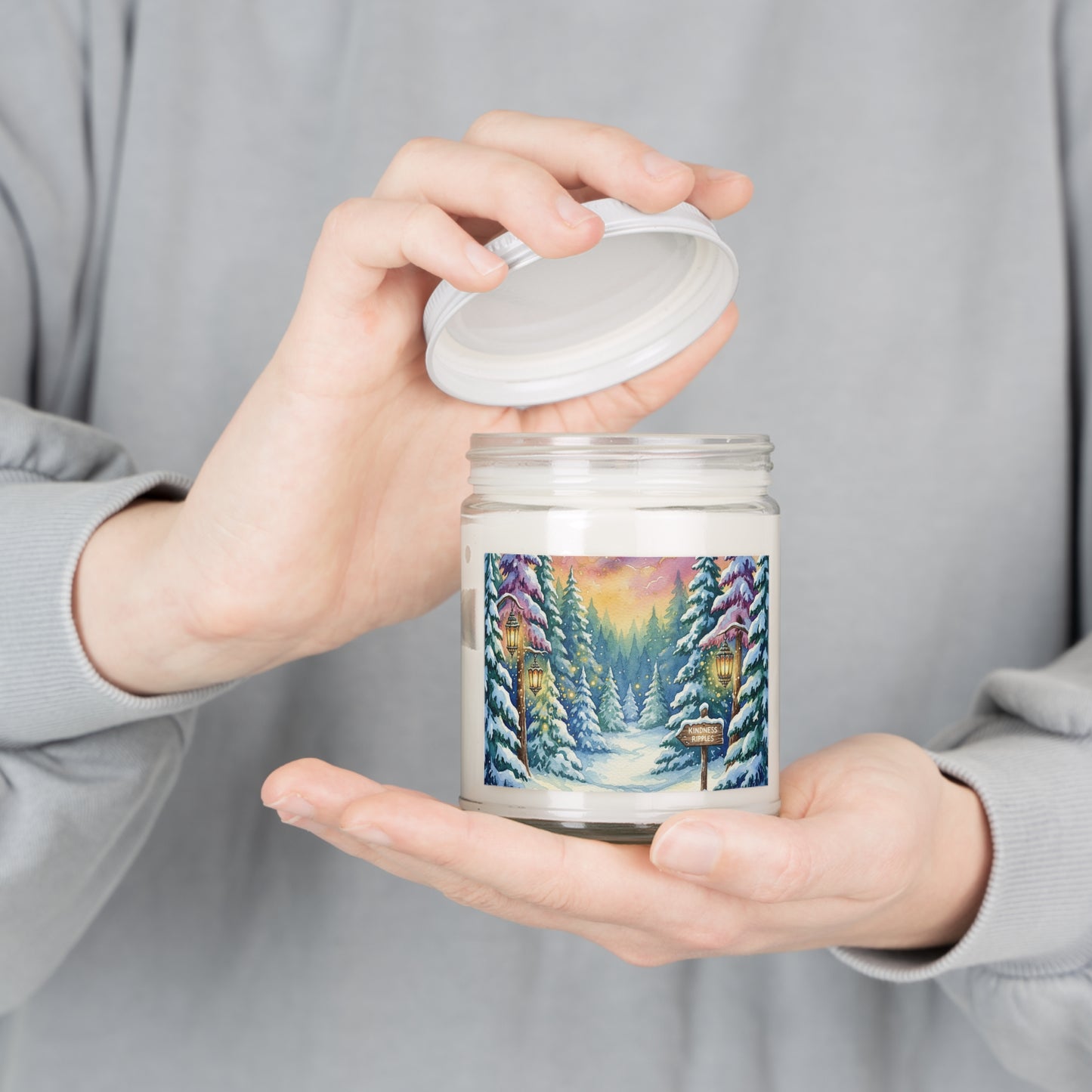 Winter Wonderland Scented Soy Candle - 9oz with Scenic Design