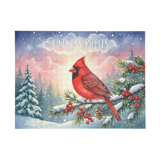 Kindness Ripples Cardinal Puzzle - 1000-Piece Winter Scene