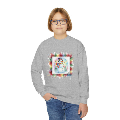 Snowman Youth Crewneck Sweatshirt - Cozy Holiday Apparel