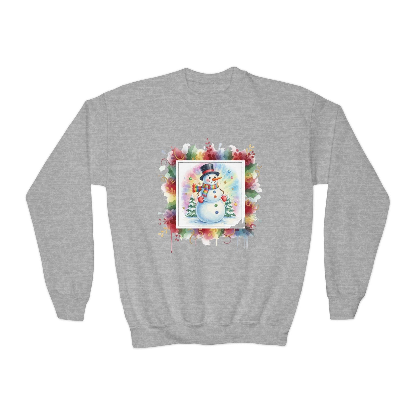 Snowman Youth Crewneck Sweatshirt - Cozy Holiday Apparel