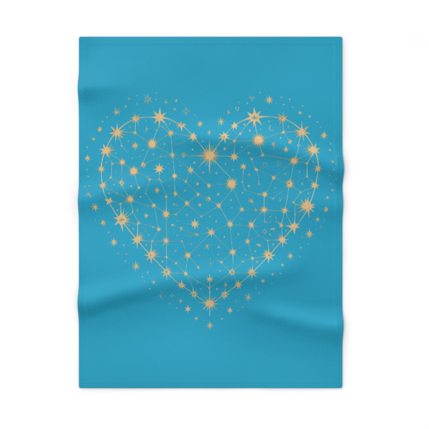 Starry Heart Soft Fleece Baby Blanket