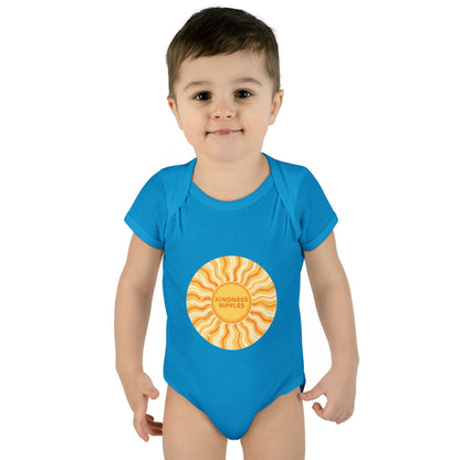 Sunshine Infant Bodysuit - "Mindfulness Ripple" Design for Newborns
