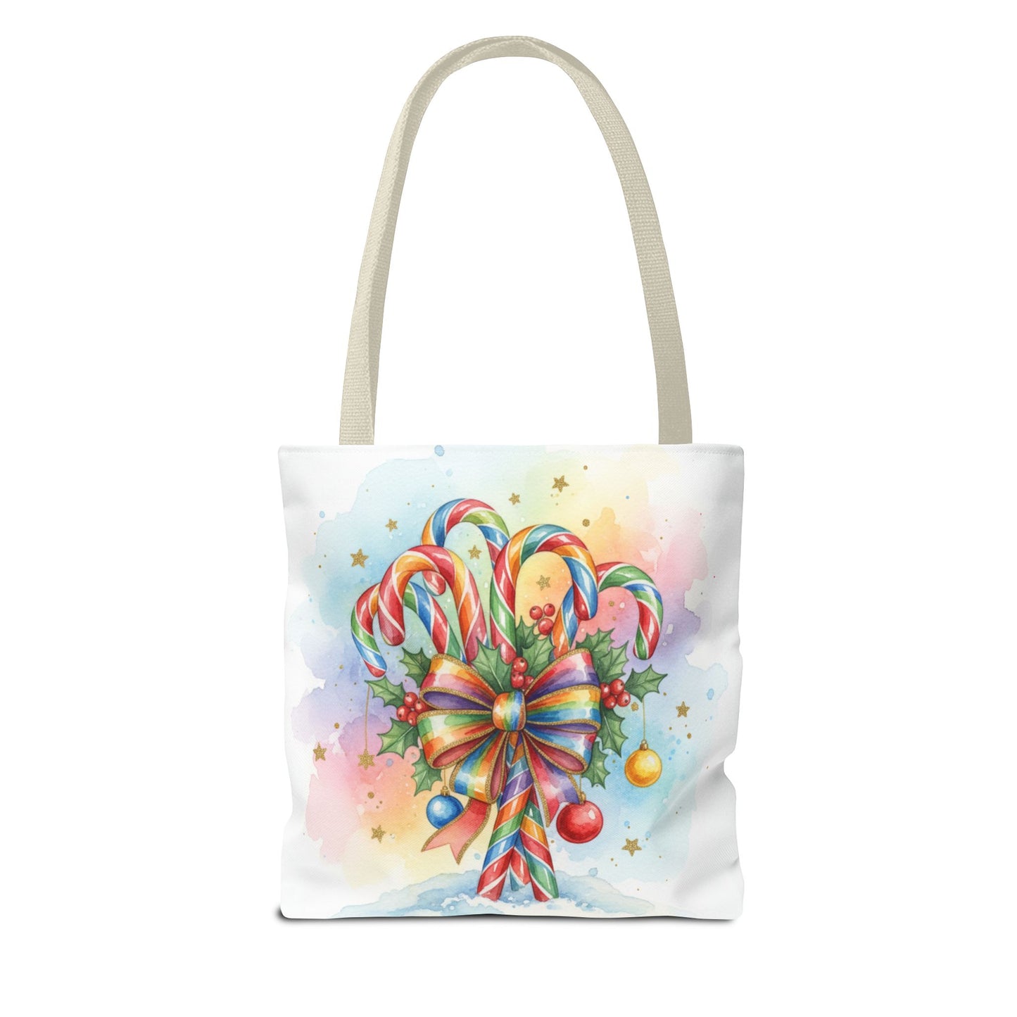 Festive Candy Cane Tote Bag