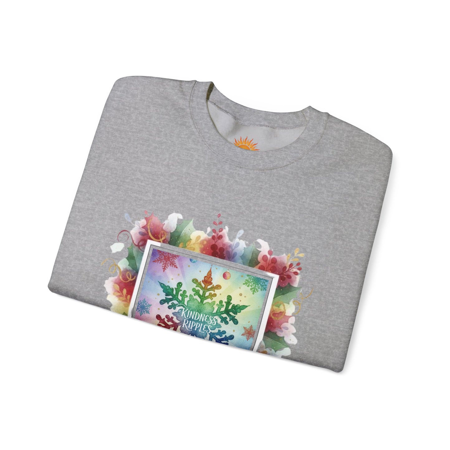 Rainbow Snowflake Kindness Crewneck Sweatshirt