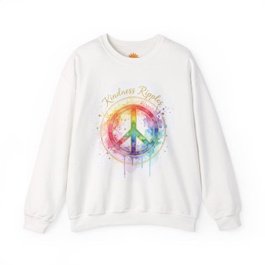 Peace & Kindness Crewneck Sweatshirt - Unisex Heavy Blend